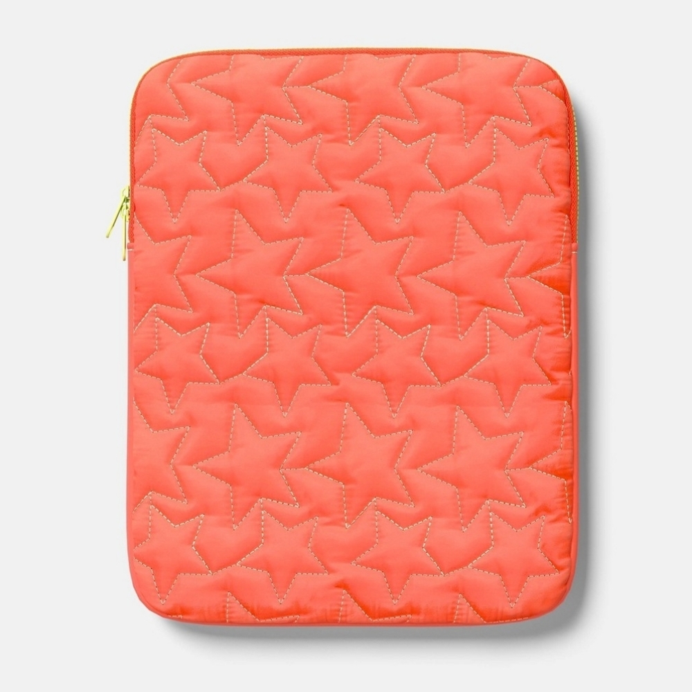 NWT HeyDay Coral Orange Star Tablet Sleeve